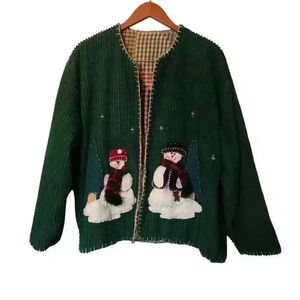 Christmas Holiday Snowman Jacket Sweater
